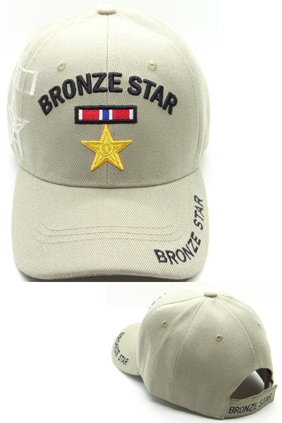 US Military Army Bronze Star Khaki Baseball Cap