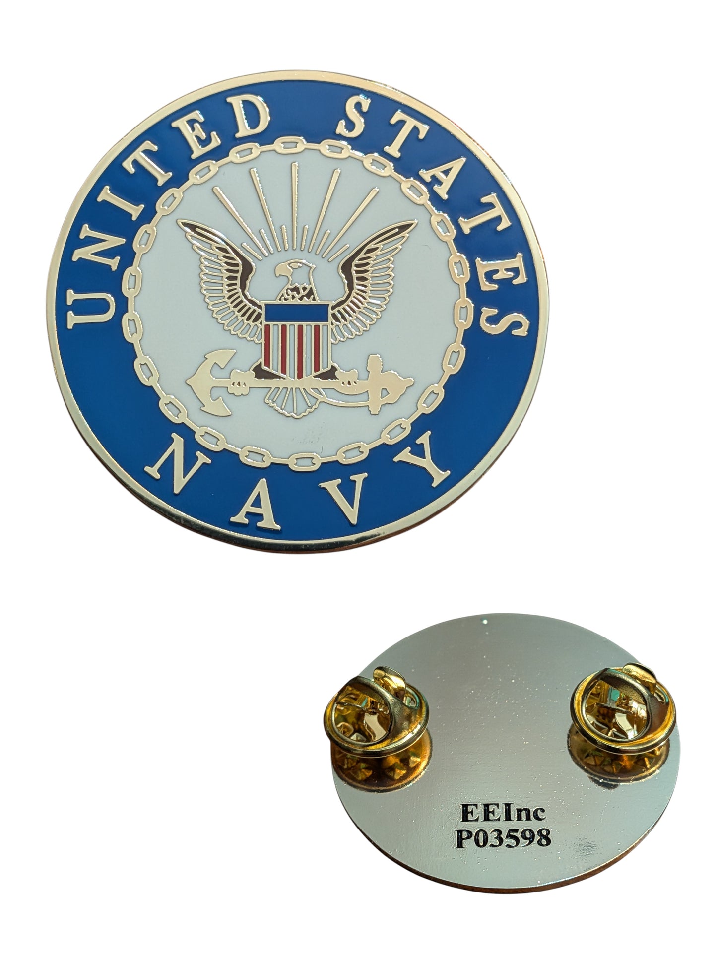 EagleEmblems P03598 PIN US Navy Logo E LRG (1-1/2")