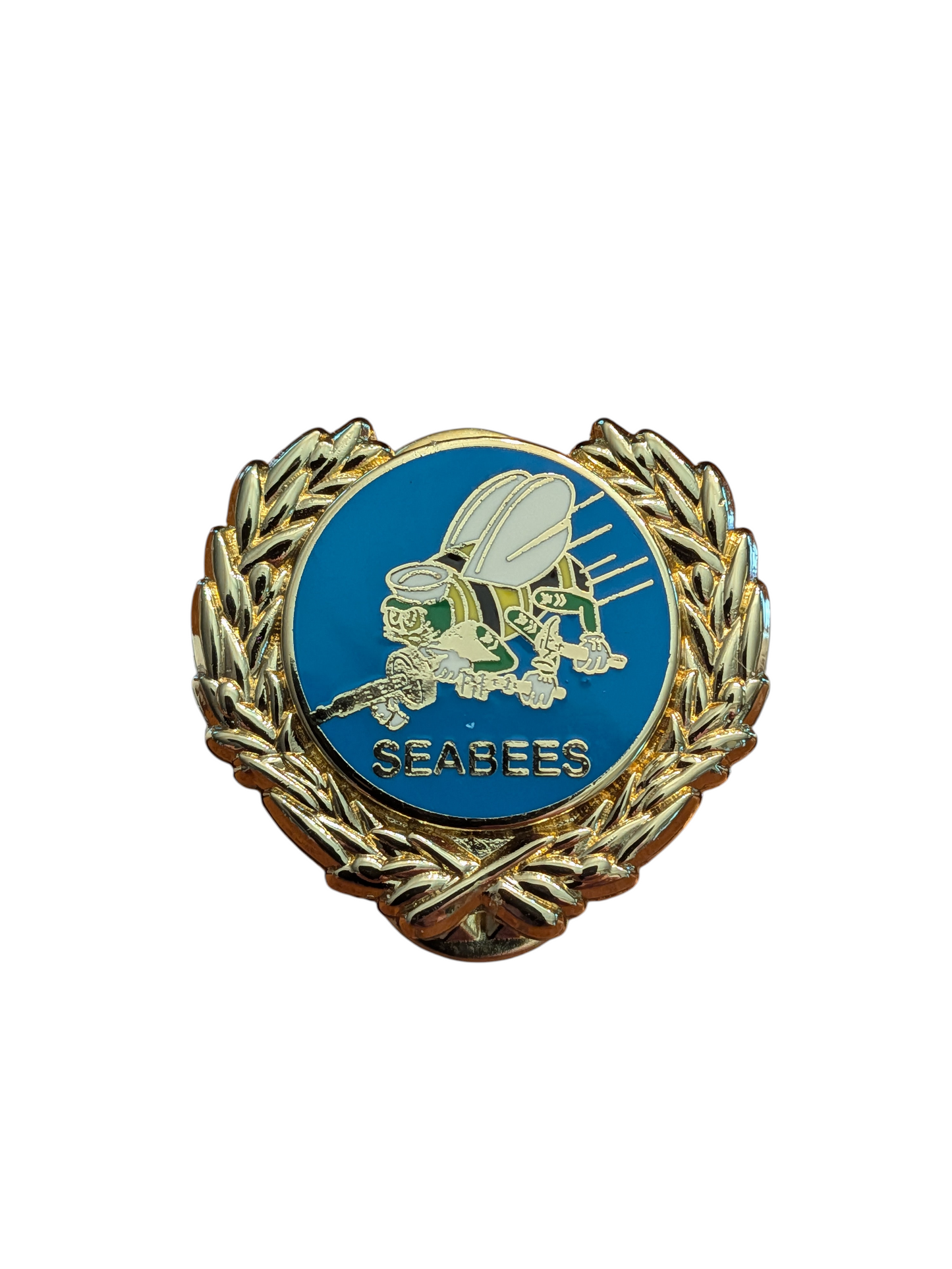EagleEmblems P15909 PIN US Navy Seabees Wreath (1-1/16")
