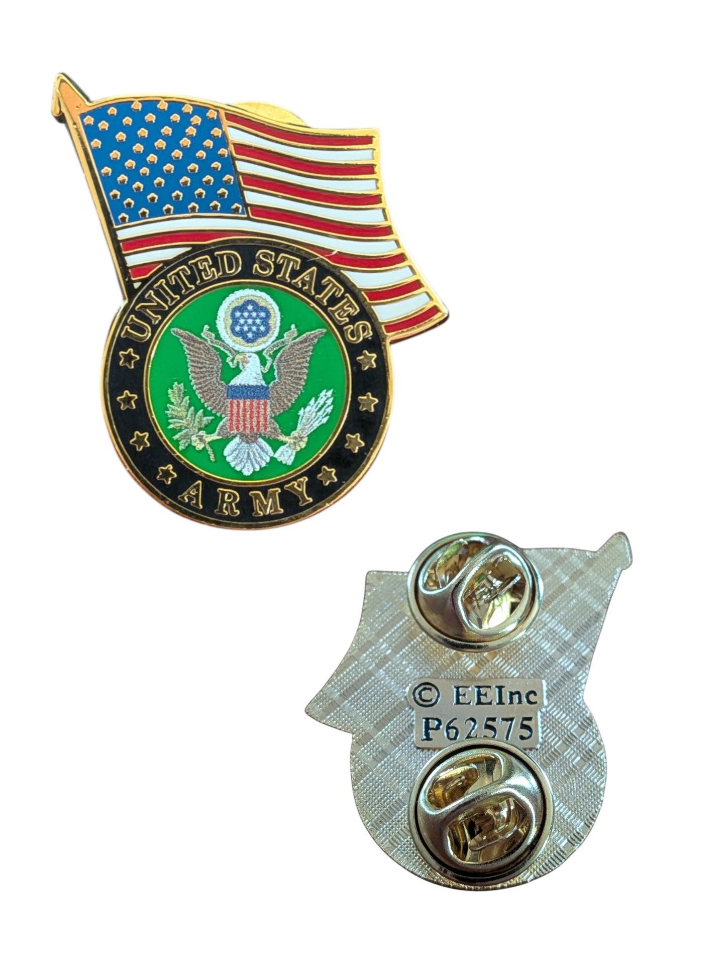 EagleEmblems P62575 PIN US Army Symbol W/USA Flag (1-1/4")