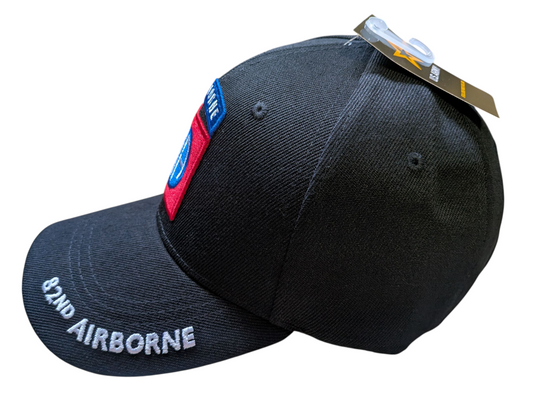 US Army 82nd Airborne Logo Black Baseball Hat Cap