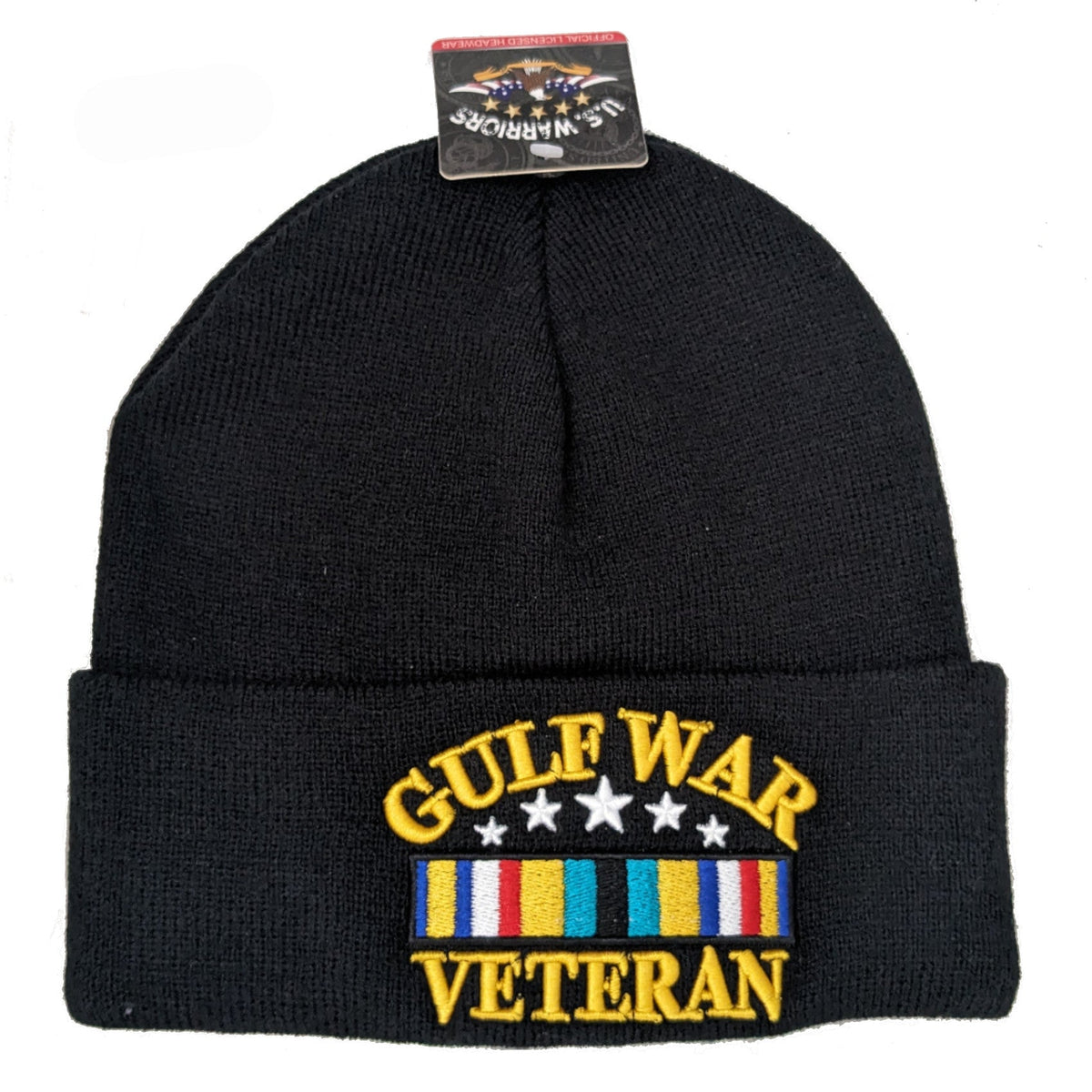 US Military Gulf War Black Skull Beanie Cap