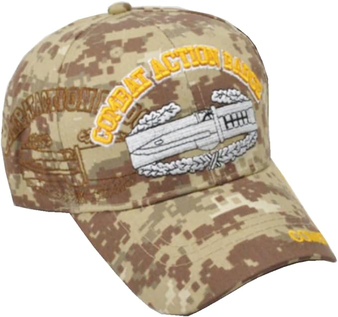 US Military Combat Action Badge Desert Camouflage Baseball Hat Cap