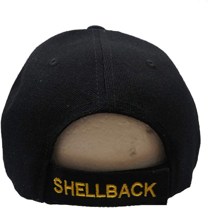 US Military Navy Shellback Black Adjustable Baseball Hat Cap