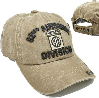 US Military 82nd Airborne Division Pigment Washed Adjustable Baseball Hat Cap