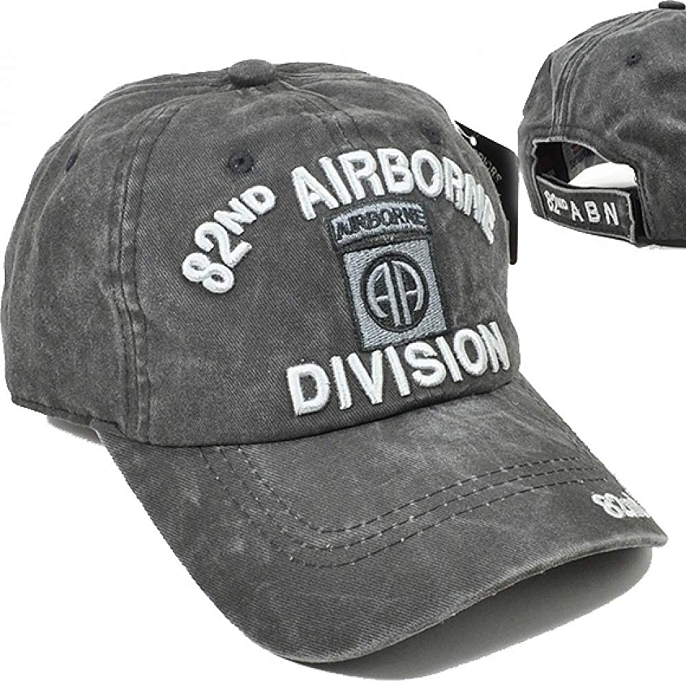 US Military 82nd Airborne Division Pigment Washed Adjustable Baseball Hat Cap