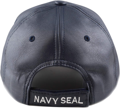 US Military Nave Seal PU (Plyurethane) Blue Adjustable Baseball Hat Cap