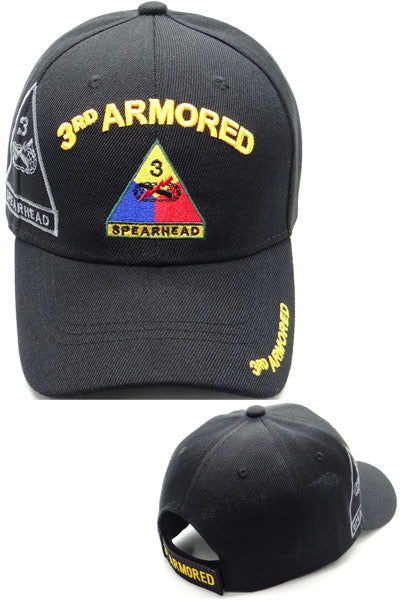 US Army 3rd Armored Spearhead Black Baseball Cap