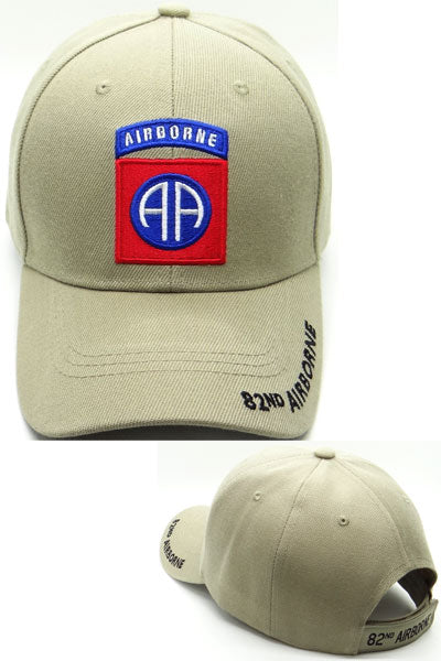 US Army 82nd Airborne Logo Khaki Baseball Cap