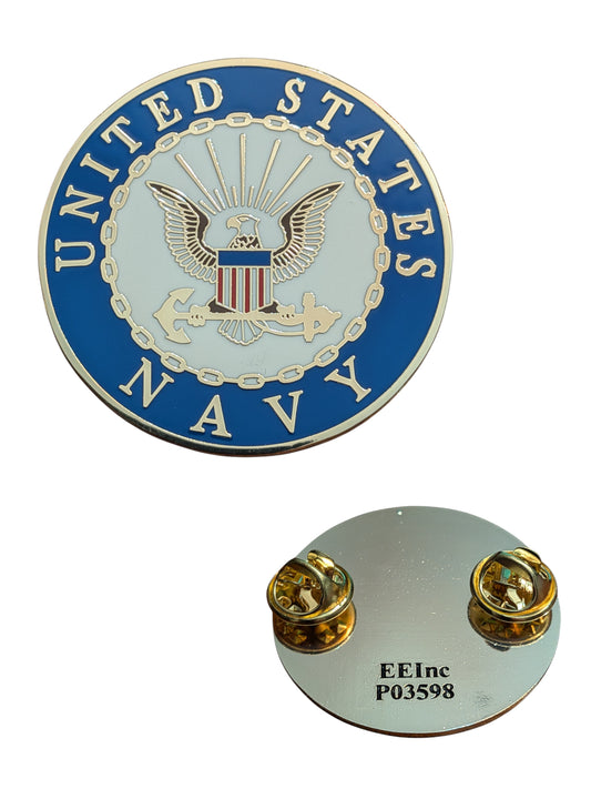 EagleEmblems P03598 PIN US Navy Logo E LRG (1-1/2")