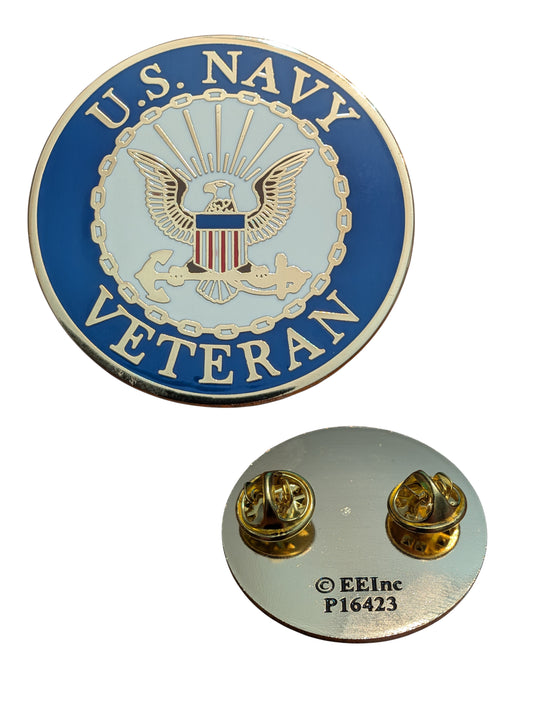 EagleEmblems P16423 PIN US Navy Logo Veteran (1-1/2")