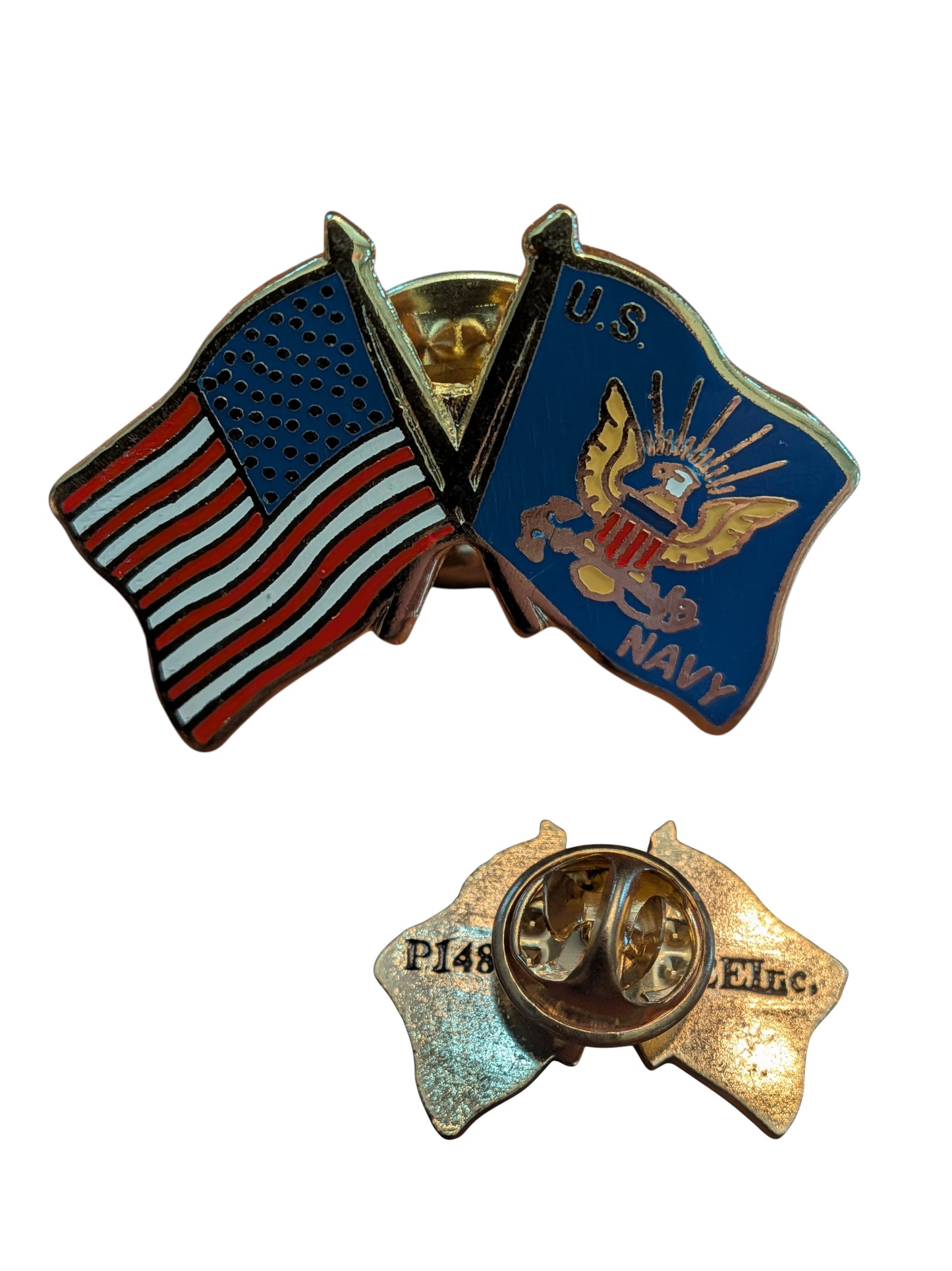 EagleEmblems P14808 PIN US Navy USA Flag (1-1/8'')