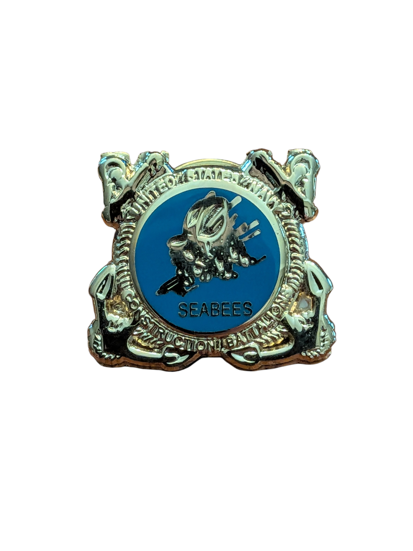 EagleEmblems P15989 PIN US Navy Seabees Small (1'')