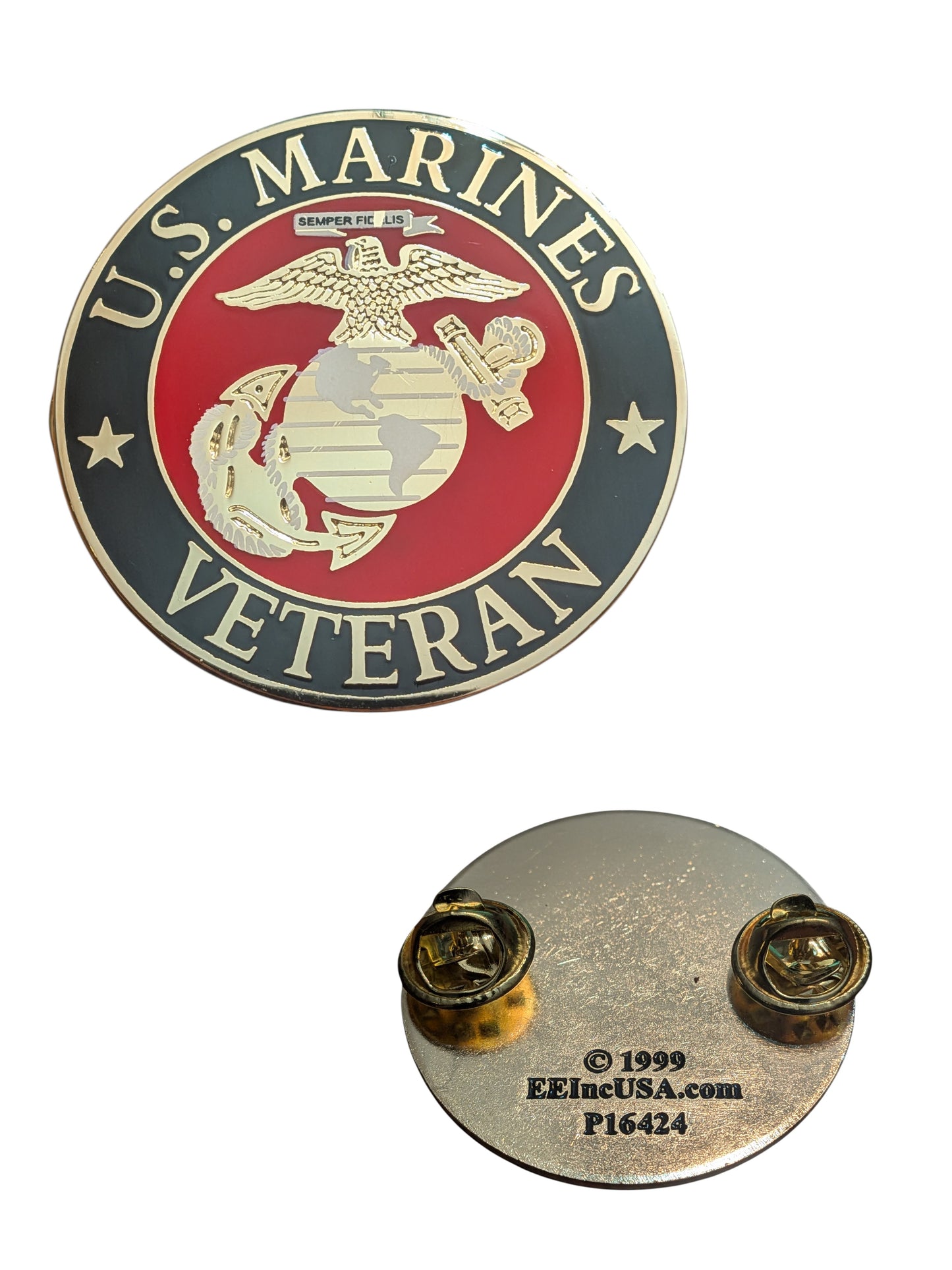 EagleEmblems P16424 PIN US Marine Corps Logo Veteran XLG (1-1/2")