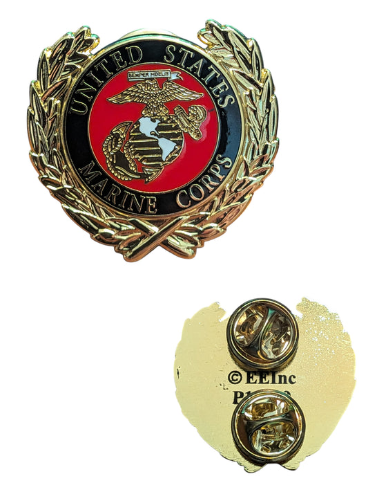 EagleEmblems P15779 PIN US Marine Corps Logo Wreath (1-1/8")