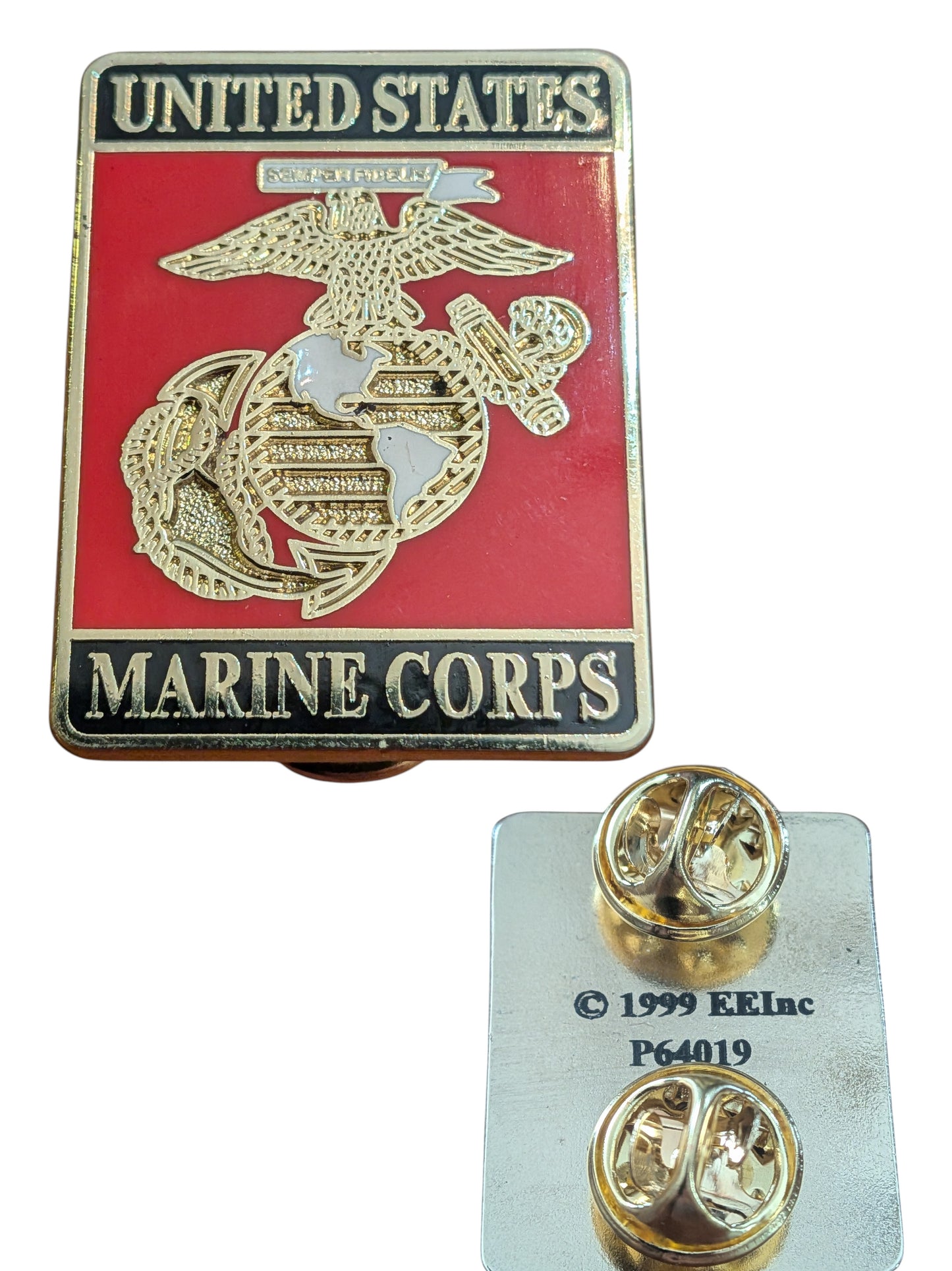 EagleEmblems P64019 PIN US Marine Corps Logo Rectangle (1-1/8")