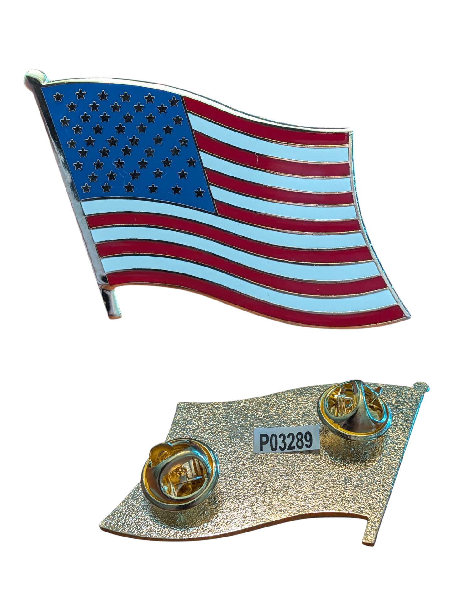 EagleEmblems P03289 PIN USA Flag Wavy (1-5/8")