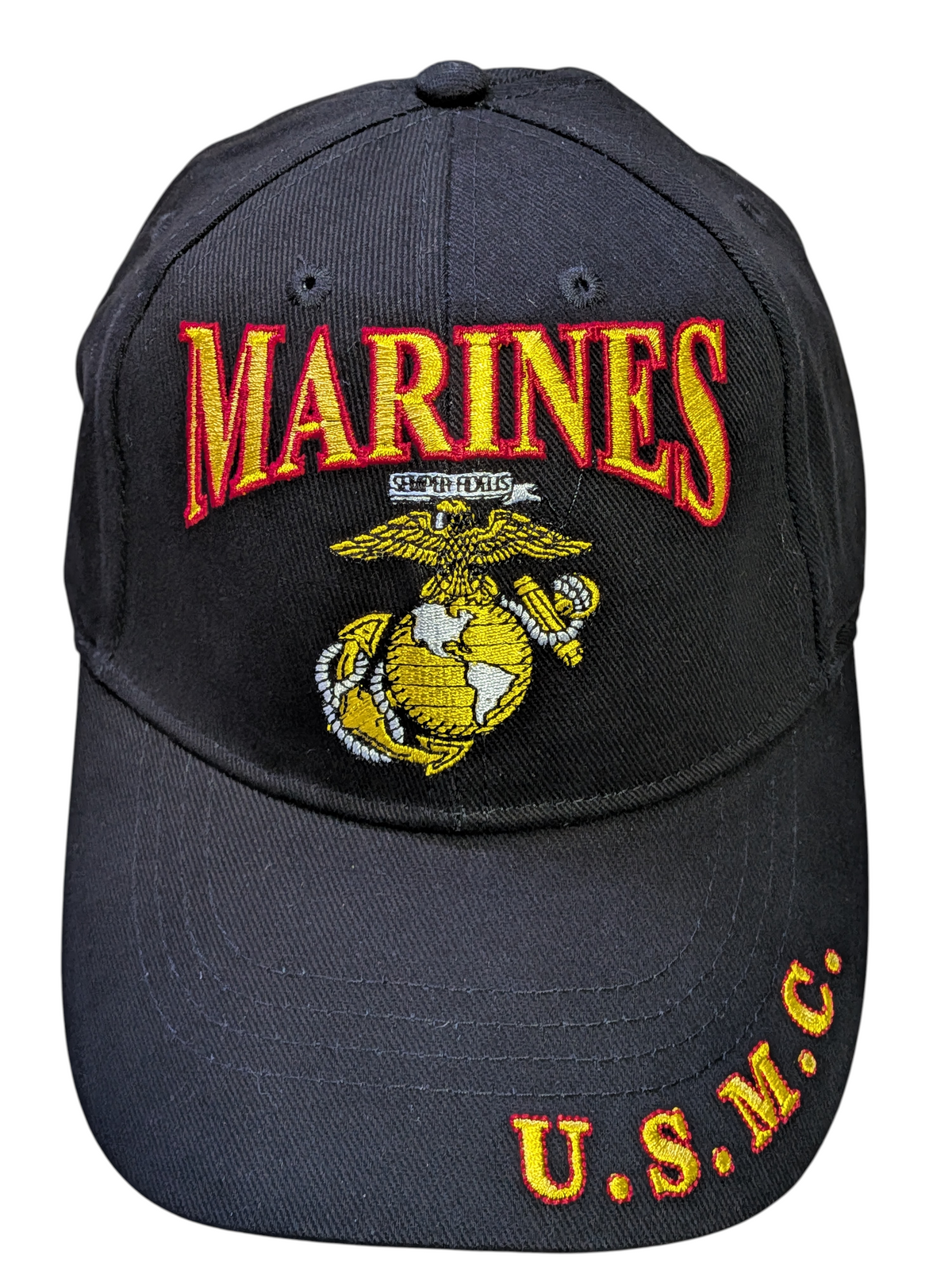 US Marine Corps Eagle Globe & Anchor Black Baseball Cap