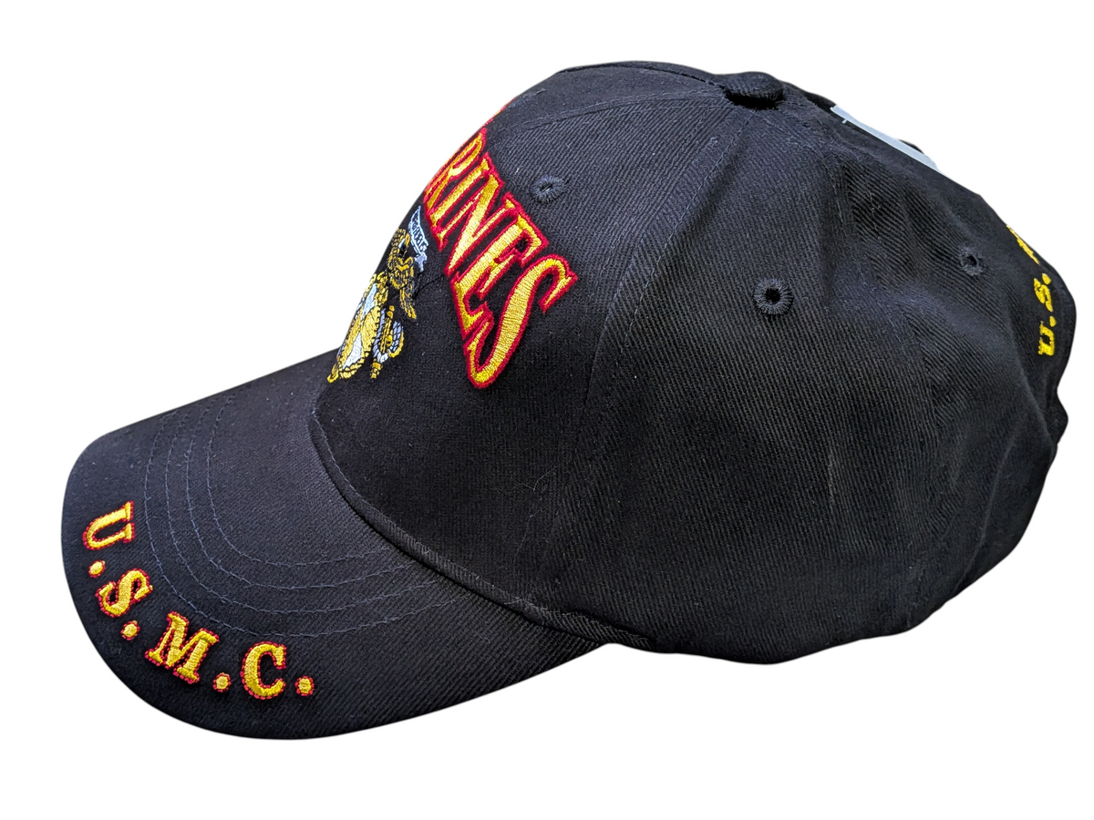 US Marine Corps Eagle Globe & Anchor Black Baseball Cap