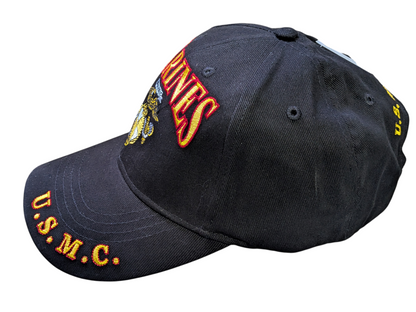 US Marine Corps Eagle Globe & Anchor Black Baseball Cap