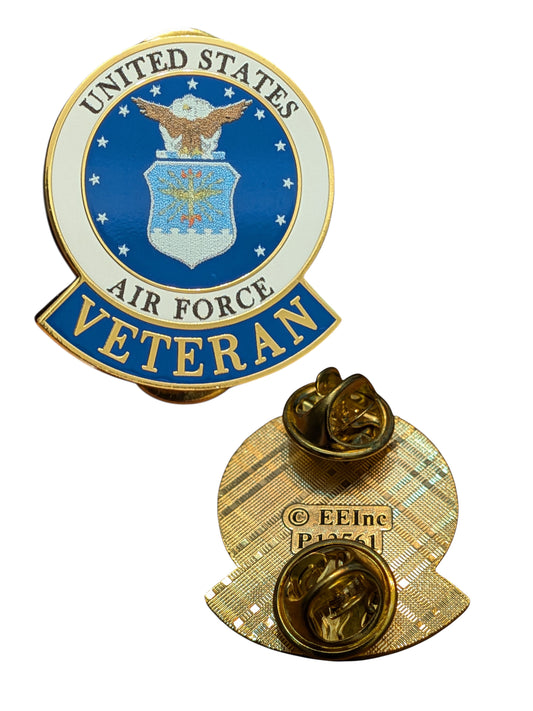 EagleEmblems P12561 PIN US Air Force Veteran Emblem (1-1/8")