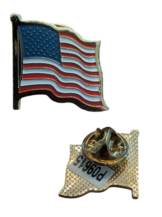 EagleEmblems P09615 PIN USA Flag Wavy (3/4")