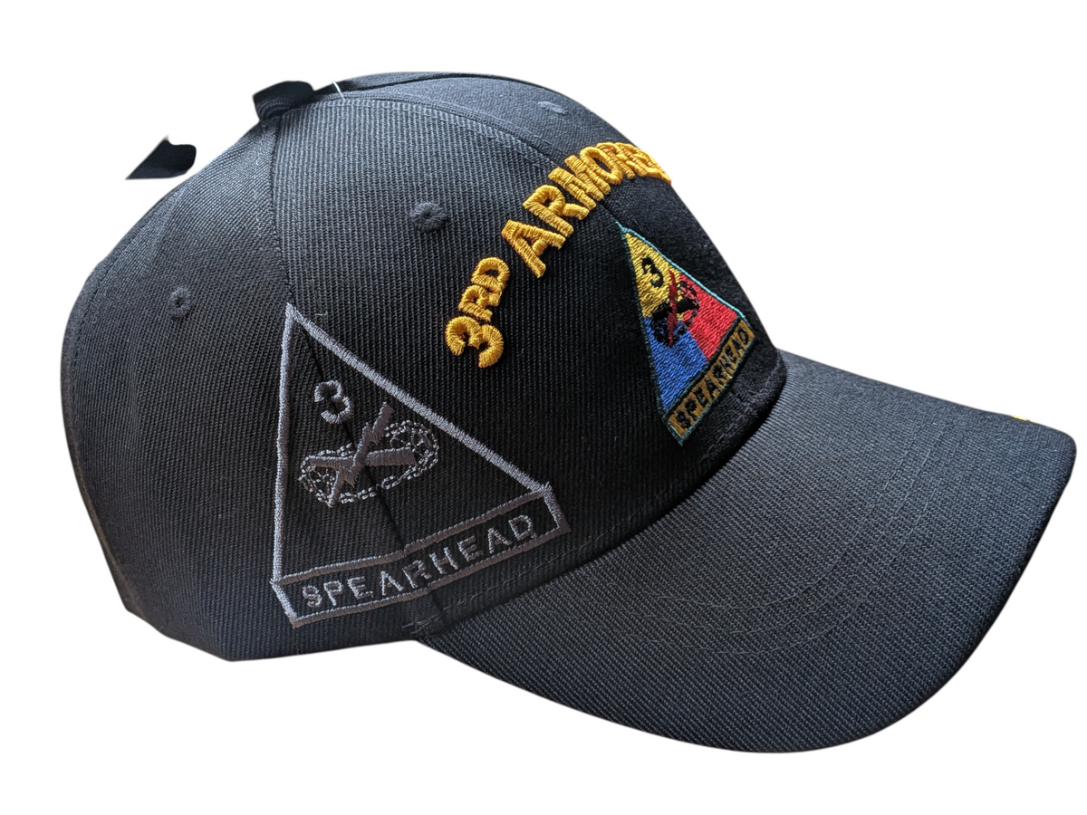 US Army 3rd Armored Spearhead Black Baseball Cap
