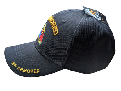 US Army 3rd Armored Spearhead Black Baseball Cap
