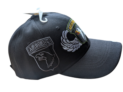 US Army 101st Airborne Screaming Eagle Wings Black Baseball Cap