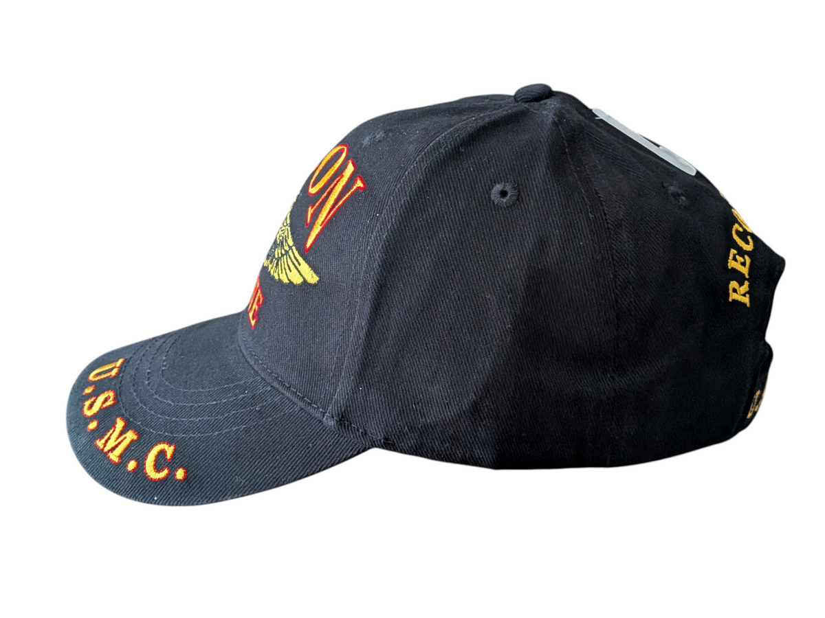 US Recon Marine Black Baseball Cap