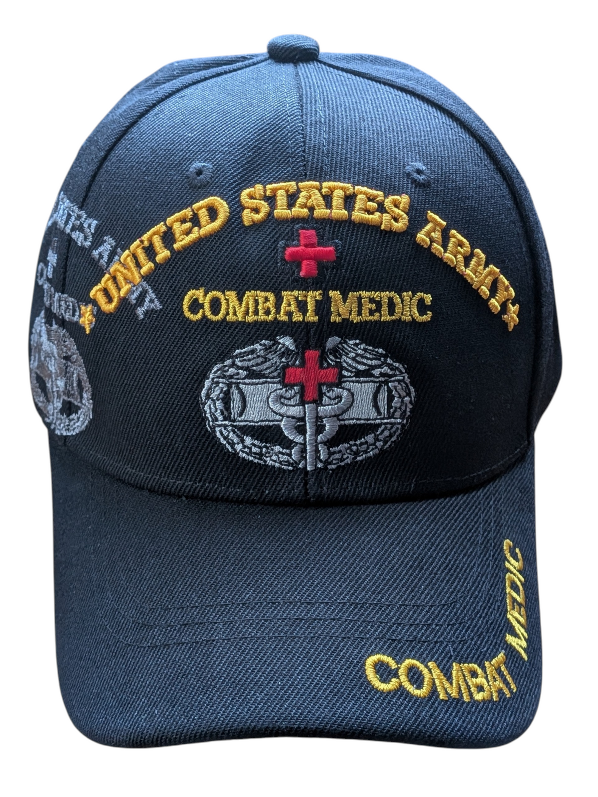 United States Army Combat Medic Shadow Black Baseball Cap