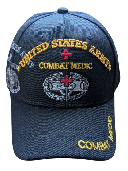 United States Army Combat Medic Shadow Black Baseball Cap