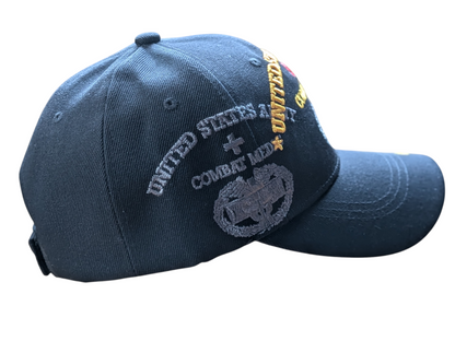 United States Army Combat Medic Shadow Black Baseball Cap