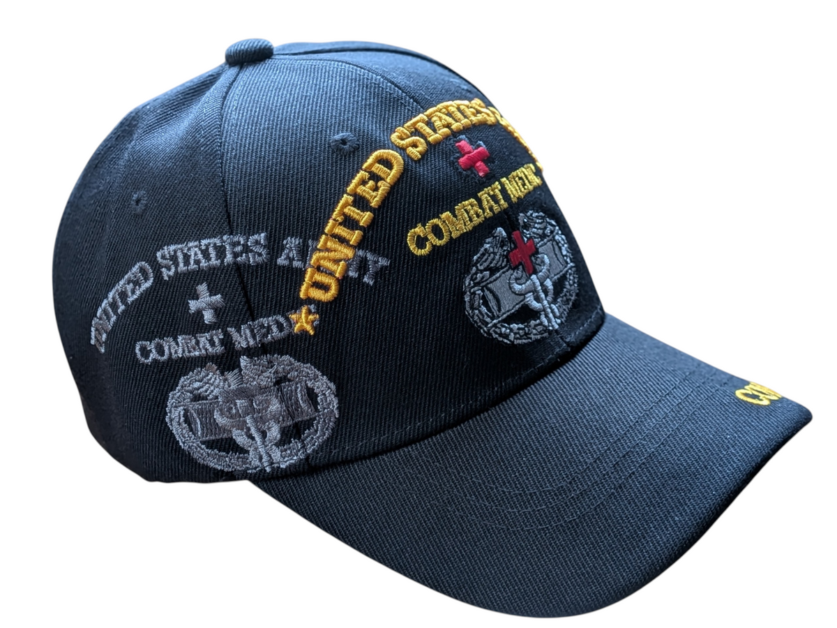 United States Army Combat Medic Shadow Black Baseball Cap