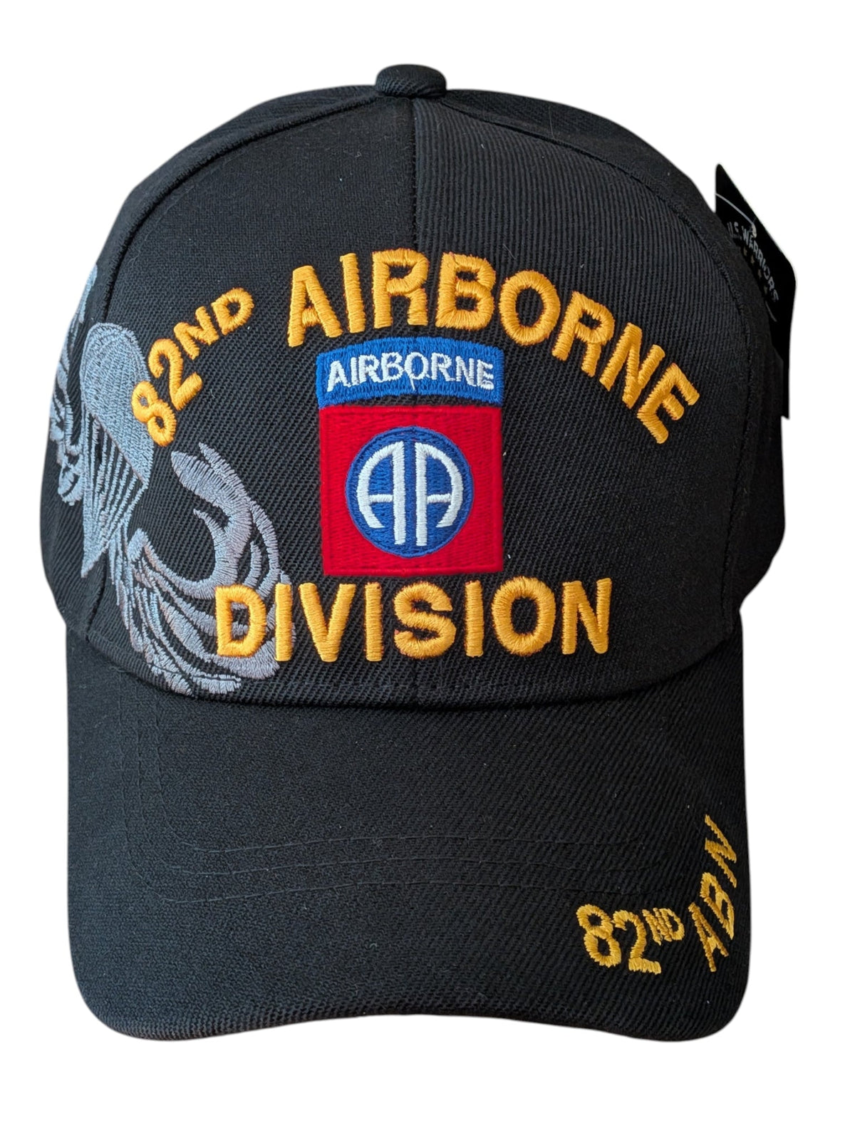 US Amry 82nd Airborne Division With Jump Wing Side Black Baseball Cap