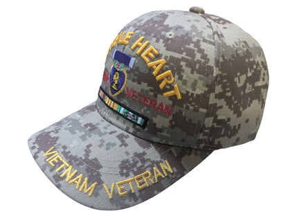 US Military Purple Heart Vietnam Veteran Desert Camouflage Baseball Hat Cap