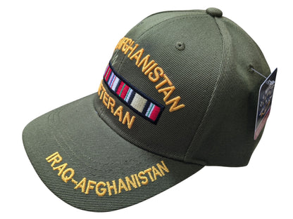 US Military Iraq-Afghanistan Veteran Olive Adjustable Baseball Hat Cap