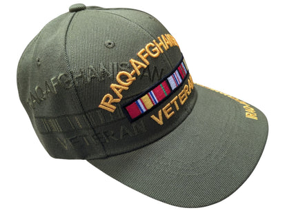 US Military Iraq-Afghanistan Veteran Olive Adjustable Baseball Hat Cap