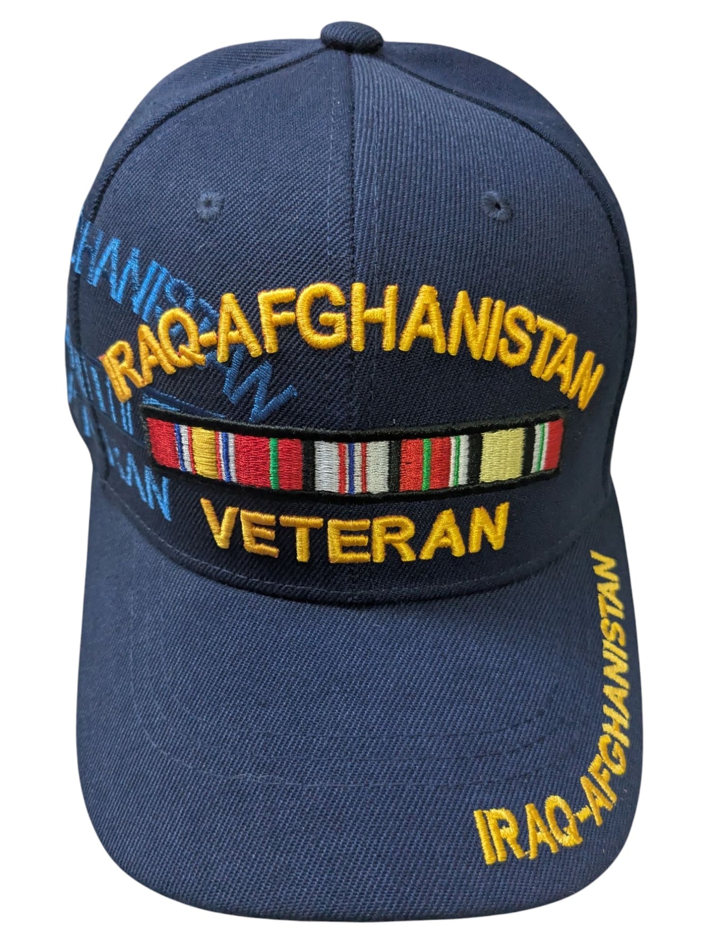 US Military Iraq-Afghanistan Veteran Blue Adjustable Baseball Hat Cap