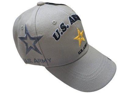 US Military Army Gold Star Shadow Style Khaki Baseball Cap