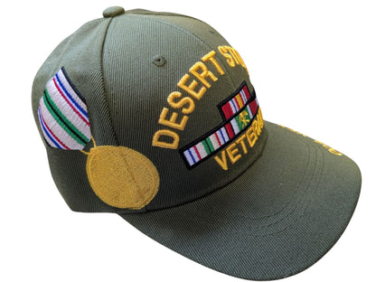 US Military Desert Storm Veteran ODS Olive Baseball Hat Cap
