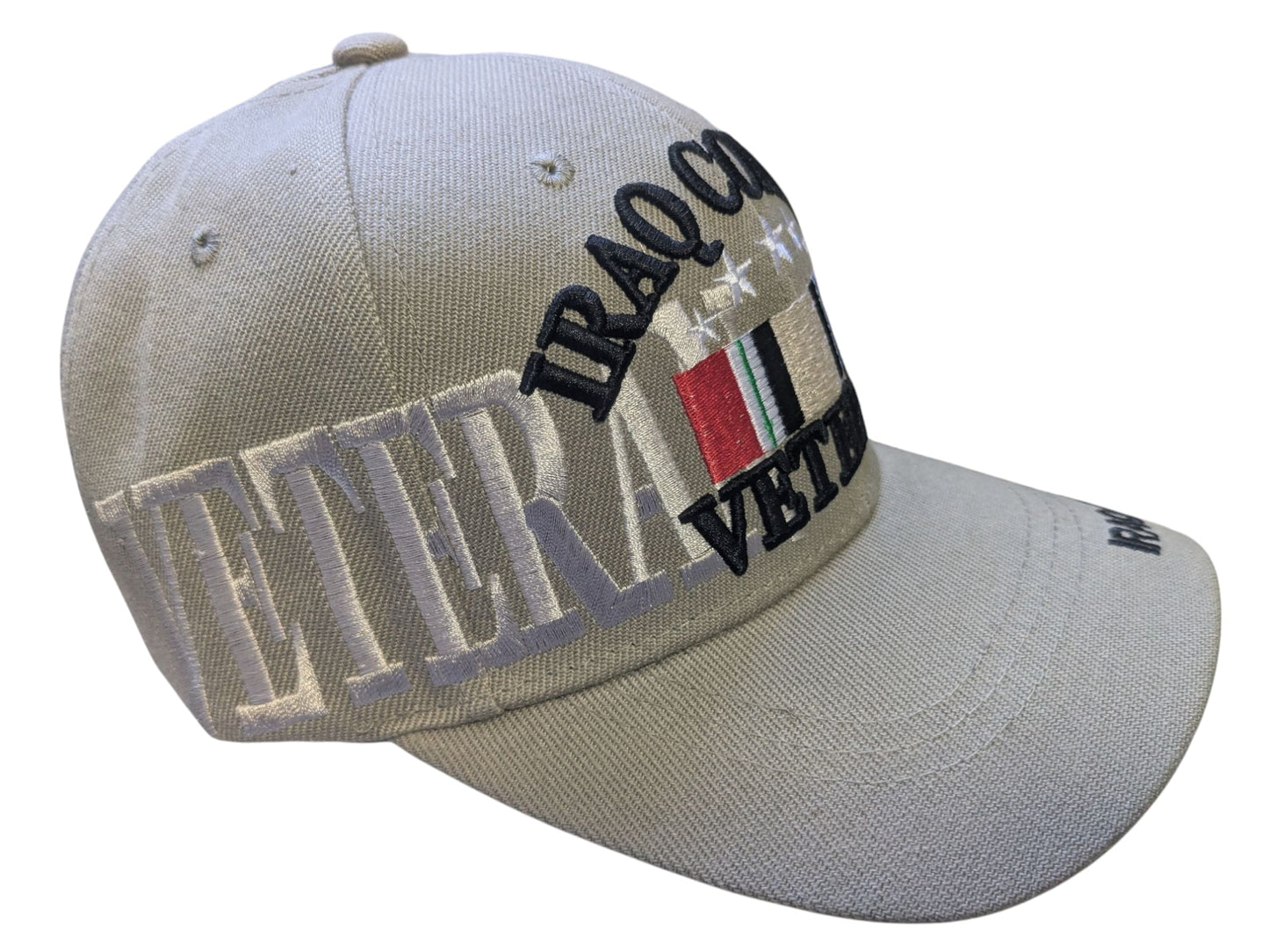 US Military Iraq Combat Veteran Khaki Baseball Hat Cap