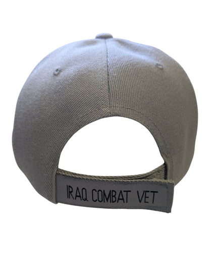 US Military Iraq Combat Veteran Khaki Baseball Hat Cap
