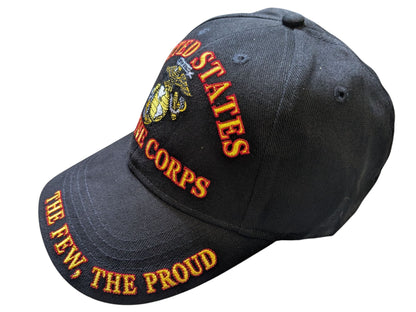 US Marine Corps Once A Marine Always A Marine Devil Dog Black Baseball Cap
