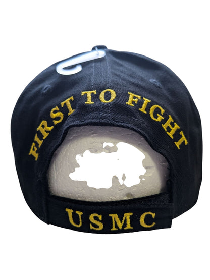 US Marine Corps Once A Marine Always A Marine Devil Dog Black Baseball Cap