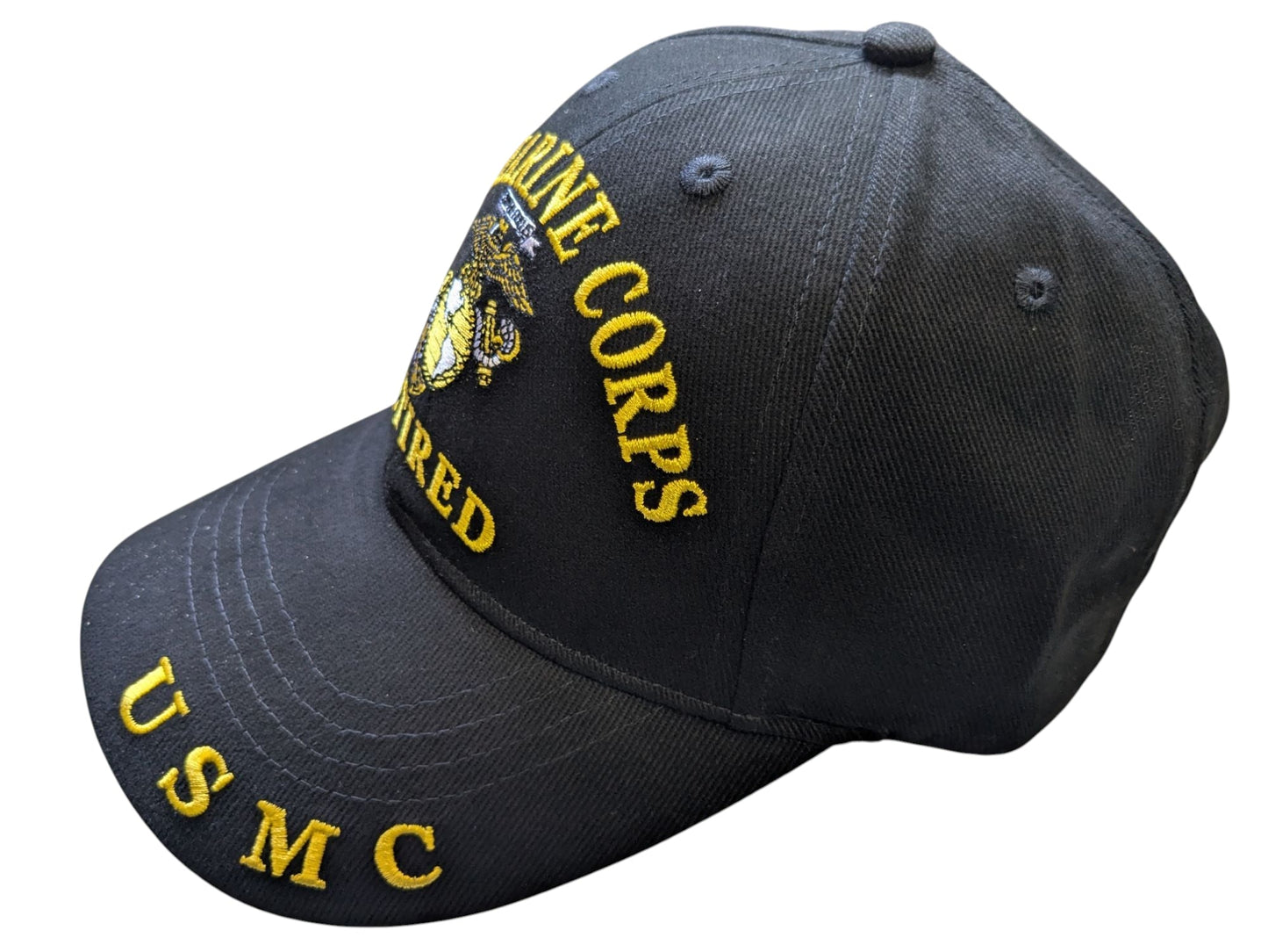 US Marine Corps Retired USMC Black Baseball Cap