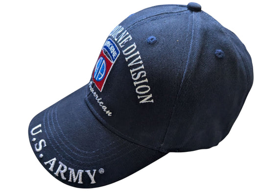 US Army 82nd Airborne Division All American Navy Blue Baseball Cap