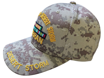 US Military Vietnam Desert Storm Veteran Ribbon Desert Camouflage Baseball Cap