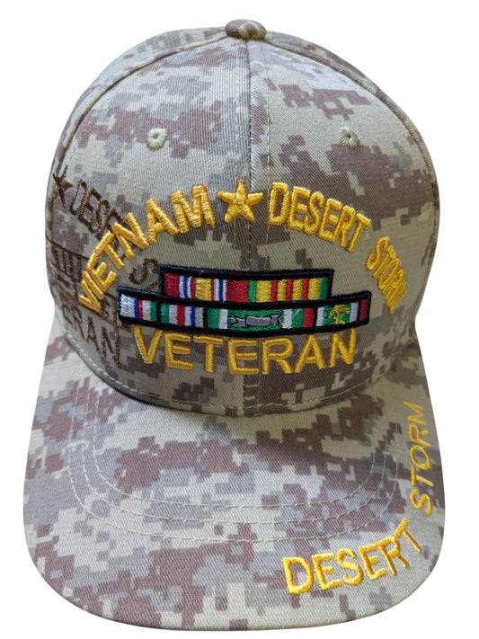 US Military Vietnam Desert Storm Veteran Ribbon Desert Camouflage Baseball Cap