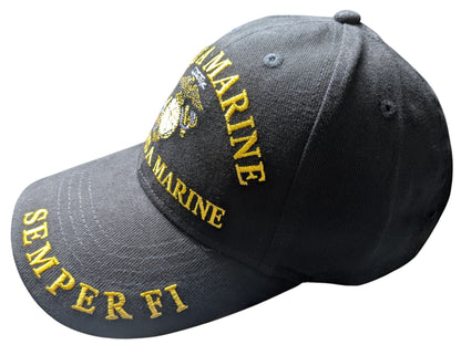 US Marine Once A Marine Always A Marine Black Baseball Cap
